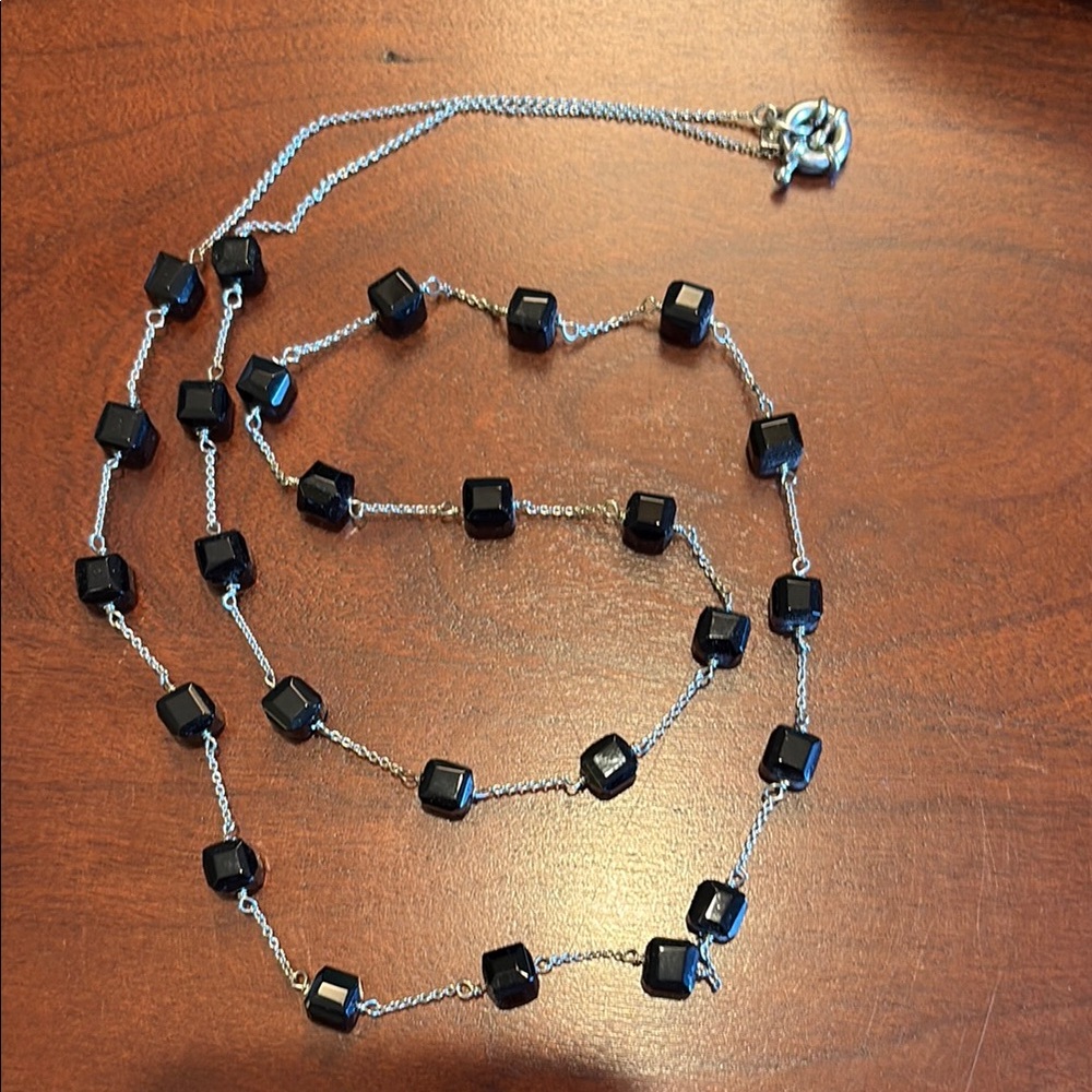 Elegant Black and Silver Necklace